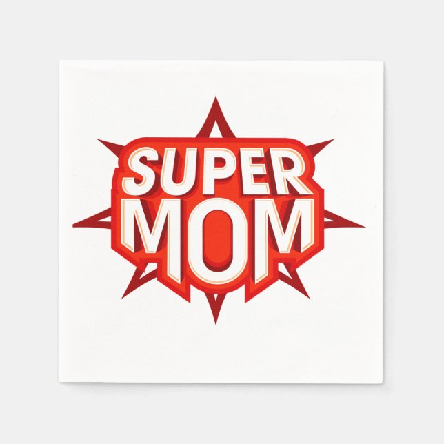 Super Mom Logotyp Servetter (Framsidan)