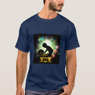 Super MOM- Marinblå T Shirt