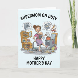 Super Mom Mother's Day Card Kort