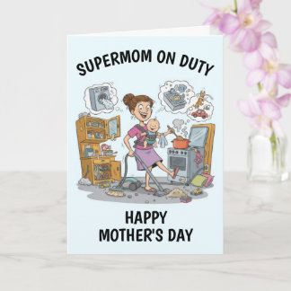 Super Mom Mother's Day Card Kort