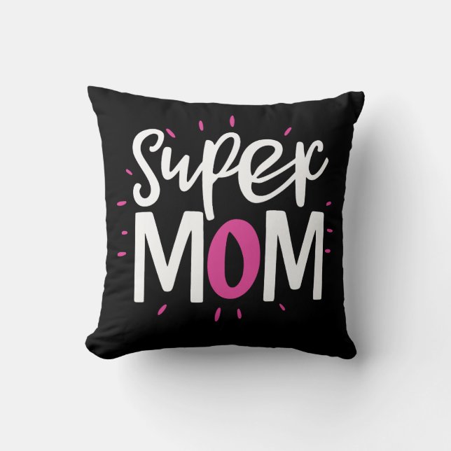 Super Mom Pillow V2 – Cozy Mother Gift Kudde (Framsida)