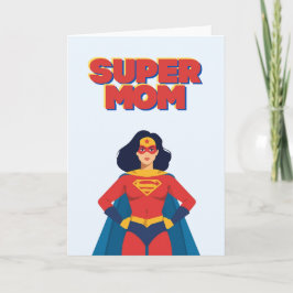 Super Mom Superhero Mother's Day Greeting Card Kort