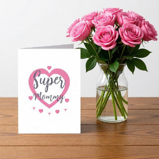 Super Mommy Personalized Best Mom Gift Card Kort