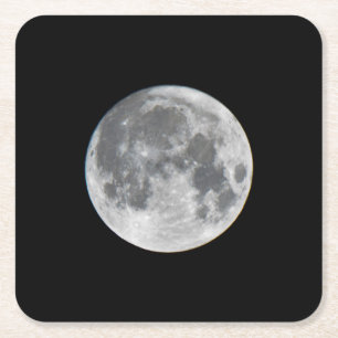 Super Moon Mendota Heights Minnesota Underlägg Papper Kvadrat
