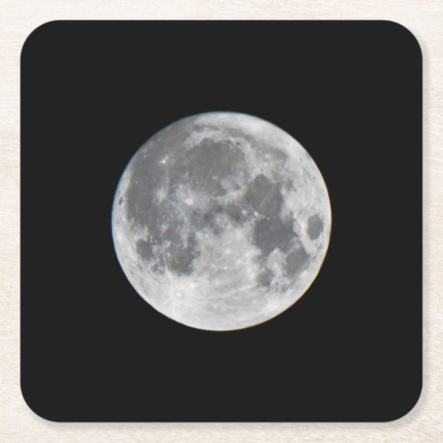 Super Moon | Mendota Heights Minnesota Underlägg Papper Kvadrat (Framsidan)