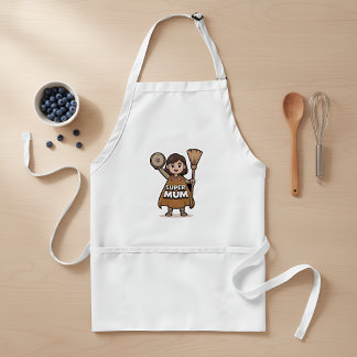 Super Mum Apron – Funny Kitchen Apron for Mom Förkläde