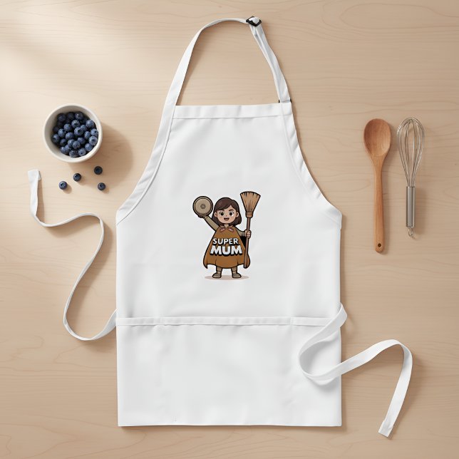 Super Mum Apron – Funny Kitchen Apron for Mom Förkläde (Skapare uppladdad)