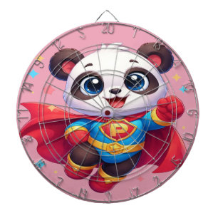 Super Panda Hjälte — Söt Kawaii Flygande Panda Darttavla