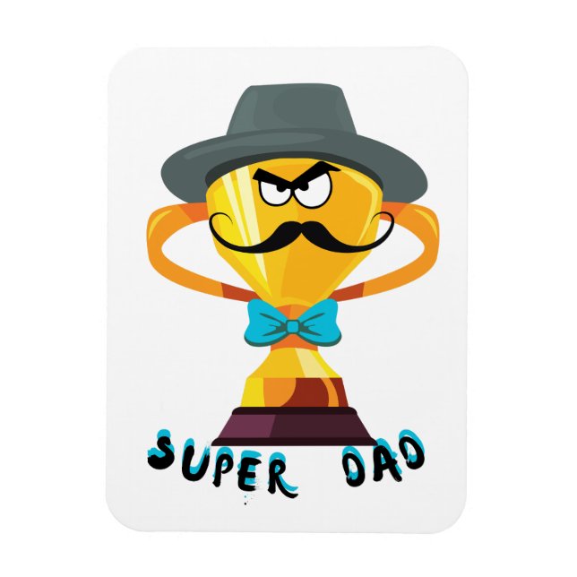 Super Pappa fadersdagspresent Magnet (Vertikal)