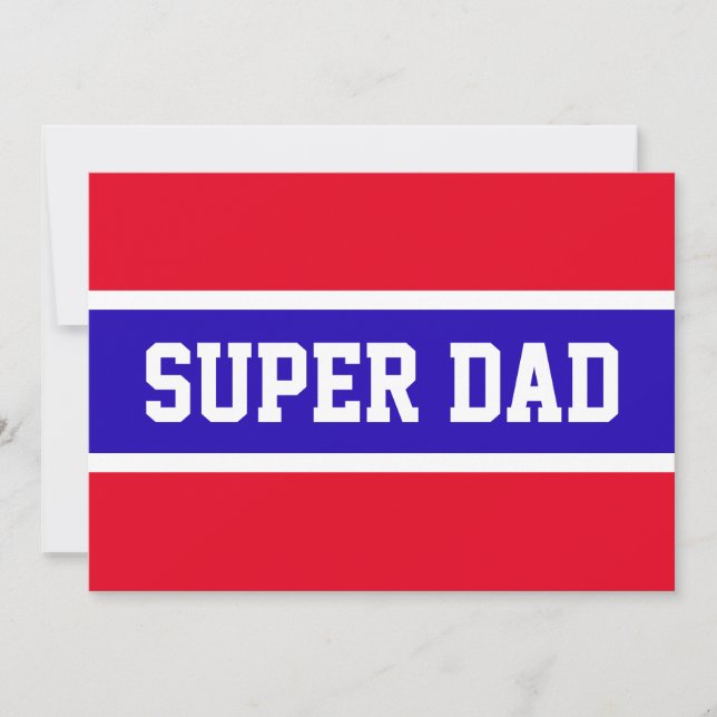 SUPER PAPPAS Sportig Ljus Röd Vit Blå Ränder (Framsida)