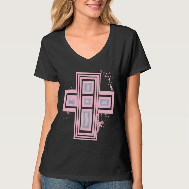 Super Pastell Goth Graffiti Kors T-shirt (Framsida)