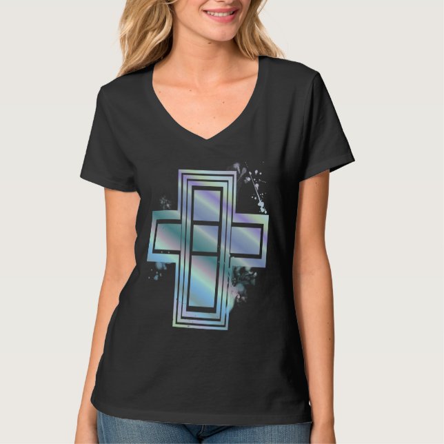 Super Pastell Goth Graffiti Kors T-shirt (Framsida)