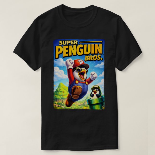 SUPER PENGUIN BROS. T SHIRT (Design framsida)
