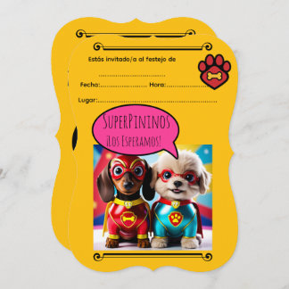 “Super Perritas al Rescate: ¡A festejar! Inbjudningar