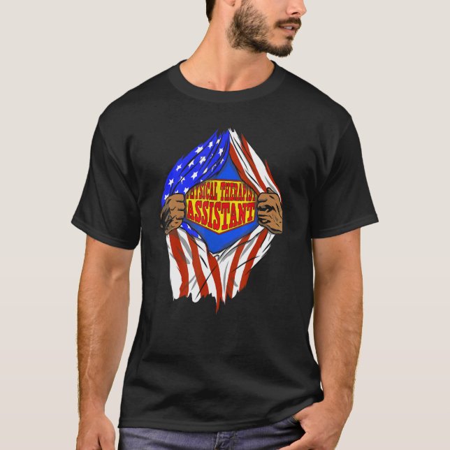 Super Physical Therapist Assistant Hero Job T Shirt (Framsida)