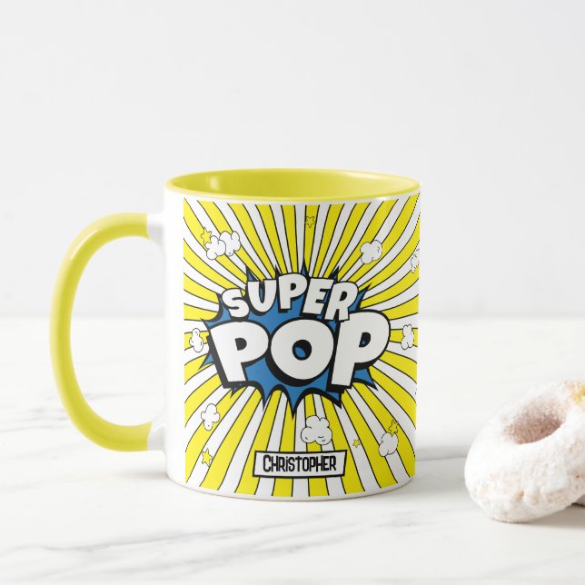 SUPER POP! Comic Book Pop Art ‘Corny’ Popcorn Pun Mugg (Med munk)