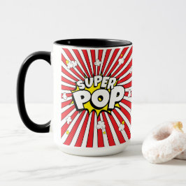 SUPER POP! Comic Book Pop Art Fun Pun Dad Mugg