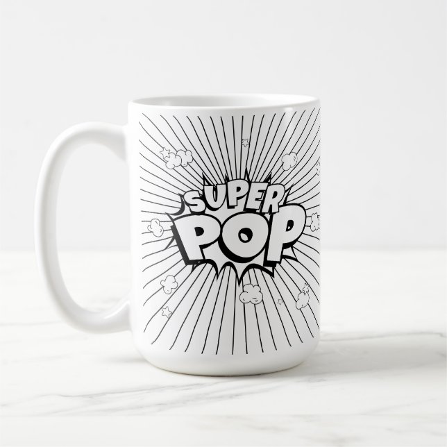 SUPER POP! Gör-det-själv! Serietidnings Pop Art Ku Kaffemugg (Vänster)