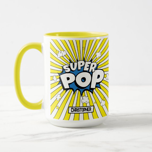 SUPER POP! | Poppin’ Cute Quirky Funny Punny  Mugg (Vänster)
