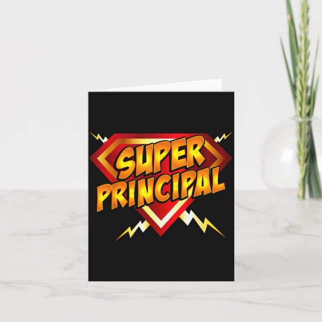Super Principal Back To School Educational Superhe Kort (Framsida)