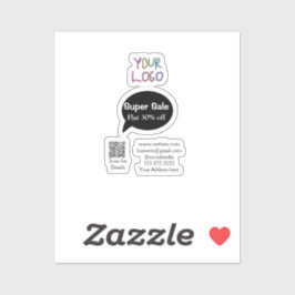 super sale business discount scan QR code details  Klistermärken