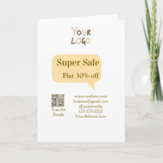 super sale business discount scan QR code details Kort