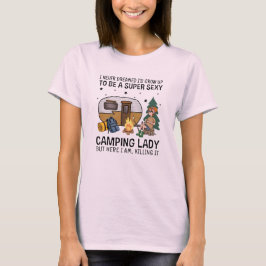 Super Sexy Camping Lady Sublimation T Shirt