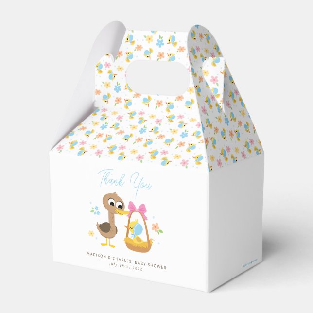 Super Simple | 5 Little Ducks Boy Baby Shower Presentaskar (Framsidan Sidan)