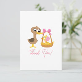 Super Simple | 5 små ankor tjej baby shower Tack Kort