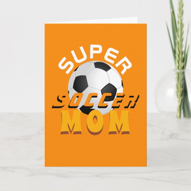 Super Soccer Mamma Fotboll Sportig Mors Dag Kort (Framsida)
