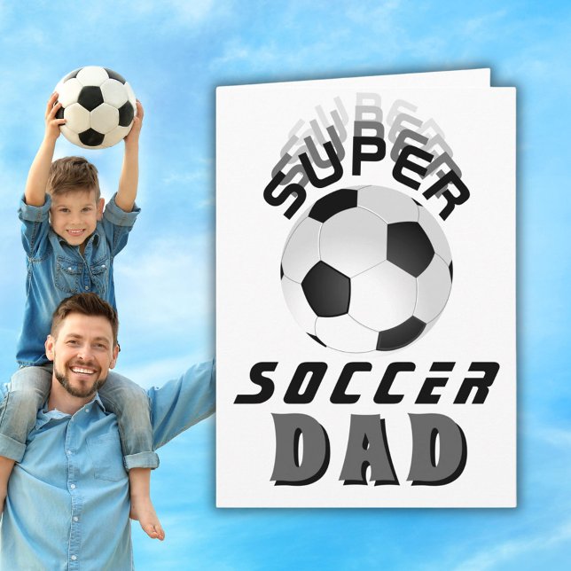 Super Soccer Pappa Fotboll Fars Dag Fotboll Kort (Skapare uppladdad)