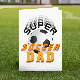 Super Soccer Pappa Fotboll Sport Fars Dag Kort