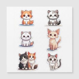 Super Söt Chibi Katt Sticker Samling - Paket