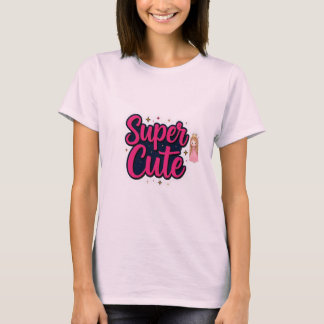 Super Söt Hjärtas Dam T-Shirt | Bedårande Estetik