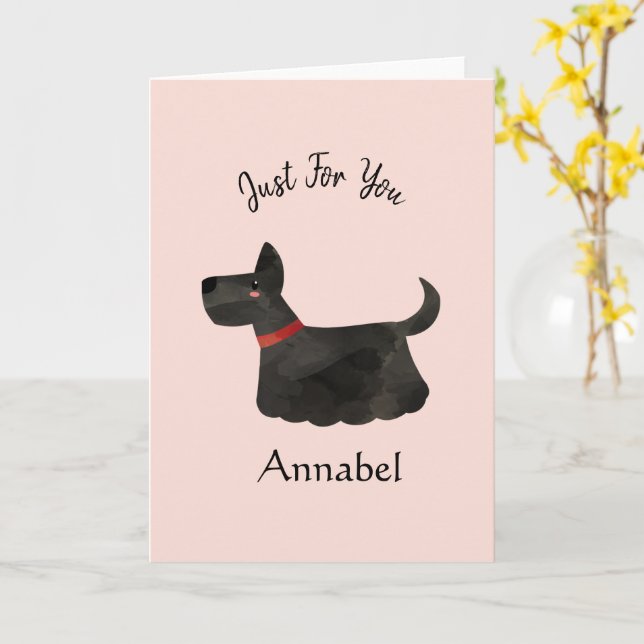 Super söt personlig Terrier Kort (Gul blomma)