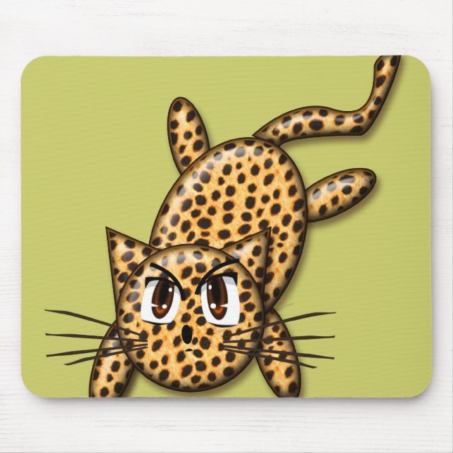 Super söta anime leopard kattunge musmatta (Framsidan)
