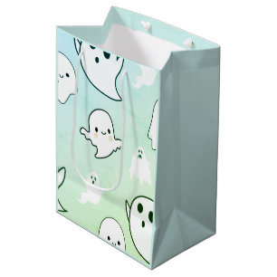 Super söta vita spöken Ljusgrön Halloween
