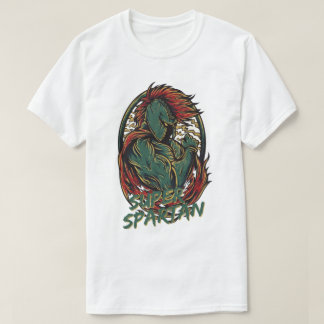 Super Spartan Warrior Helmet Ancient Greek Vintage T Shirt