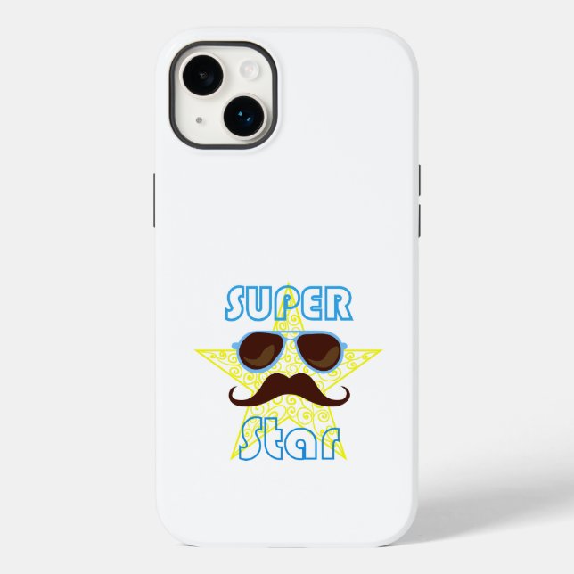 Super Star with sunglasses and mustache (Baksida)