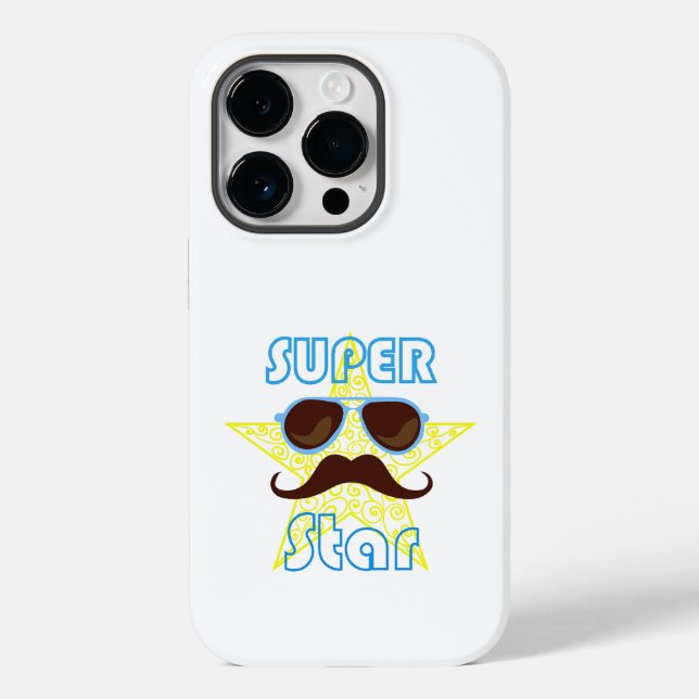 Super Star with sunglasses and mustache (Baksida)