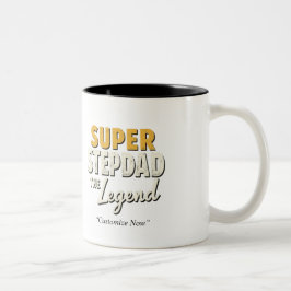 Super Step Dad the Legend Mug – Custom Gift Två-Tonad Mugg