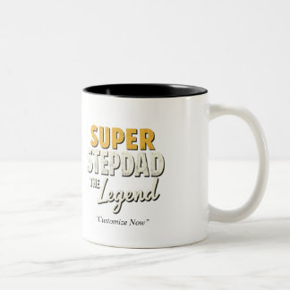 Super Step Dad the Legend Mug – Custom Gift Två-Tonad Mugg
