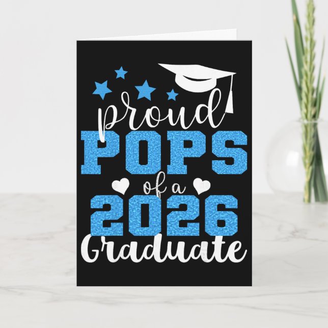 Super stolta pops av 2026 examen senior examen kort (Framsida)