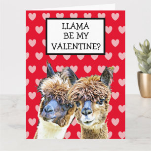 Super Stor Lama Var min Alla hjärtans dag? Jag Äls Kort