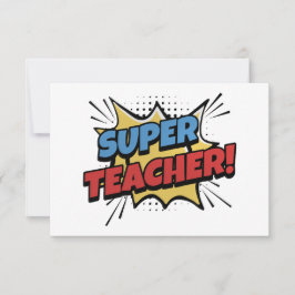 Super Teacher Comic Style Tack Kort