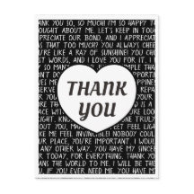 Super Uppriktigt Svart och Vitt Tack