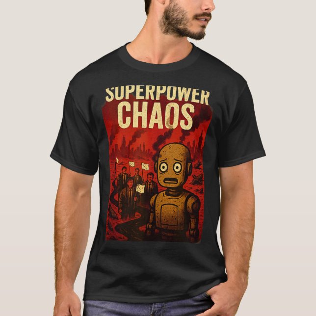 Super Wer Chaos Dystoan Satire War Consequences Gi T Shirt (Framsida)