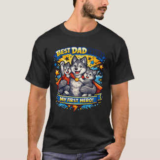 Super Wolf Dad – My First Hero T Shirt
