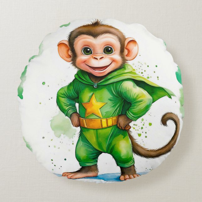 Superaffe, Rund Kudde (Framsidan)