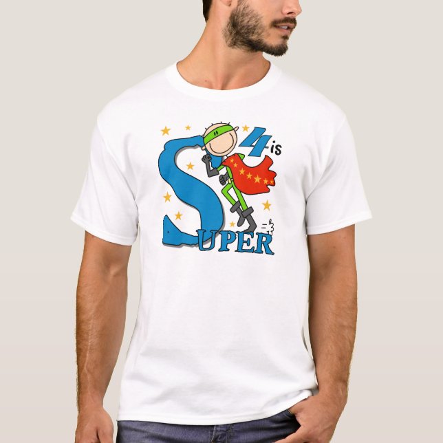 Superassistance Boy 4e födelsedagen Tshirts och Gi (Framsida)